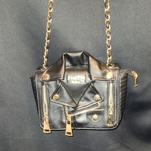 JingPin NvBao Faux Leather Biker Jacket Style Shoulder Bag